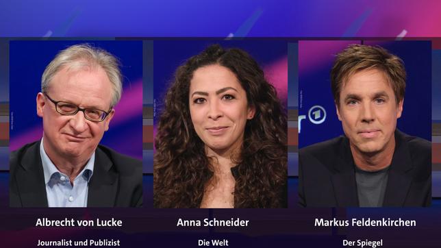 Bild: Alle WDR/Oliver Ziebe Albrecht von Lucke, Anna Schneider und Markus Feldenkirchen (v.l.n.r.)