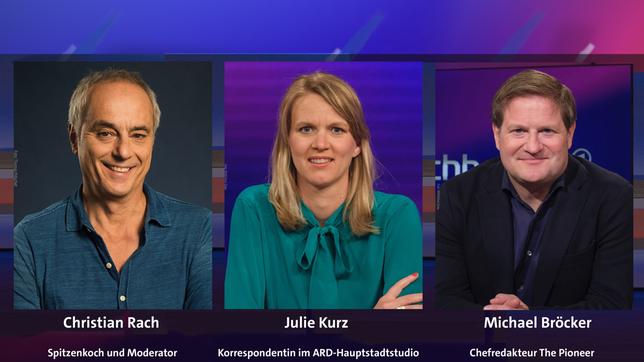 Bild: Thomas Pritschet; WDR/Oliver Ziebe; WDR/Oliver Ziebe Christian Rach, Julie Kurz und Michael Bröcker (v.l.n.r.)