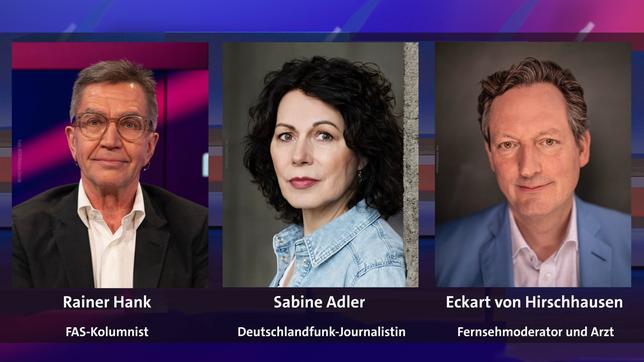 Bild: WDR/Melanie Grande; Natascha Zivadinovic; Dominik Butzmann Rainer Hank Sabine Adler Eckart von Hirschhausen