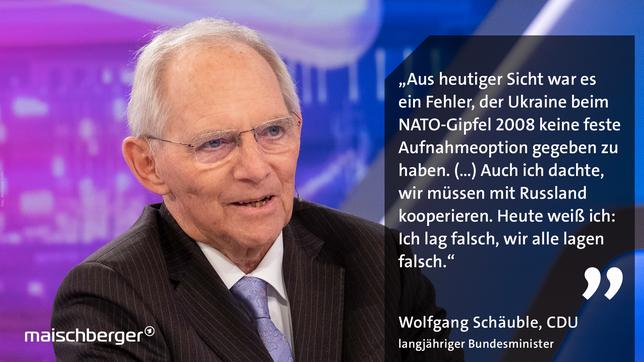 Bild: WDR/Oliver Ziebe Wolfgang Schäuble
