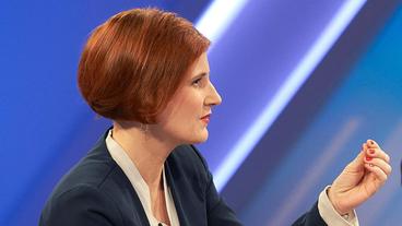 Bild: WDR/Melanie Grande Zu Gast bei Sandra Maischberger: Katja Kipping, Die Linke (Parteivorsitzende)