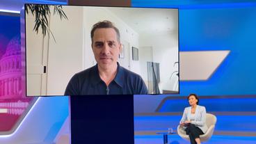 Bild: WDR/Melanie Grande Zugeschaltet bei Moderatorin Sandra Maischberger (r): Hunter Biden (Sohn von US-Präsident Joe Biden)