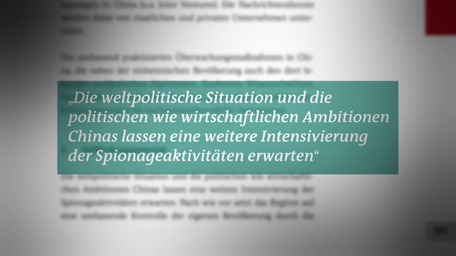 Bild: Das Erste Der Verfassungsschutz warnt vor Spionage.