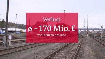 Bild: ARD Beim Güterverkehr hat die Bahn einen Verlust von durchschnittlich 170 Millionen Euro pro Jahr.