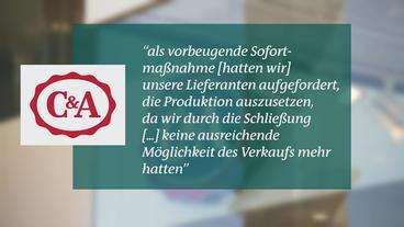 Bild: ARD Statement von C&A.