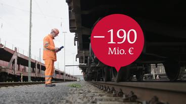 Bild: ARD Im Jahr 2018 wurden bei DB Cargo 190 Millionen Euro Verlust eingefahren.