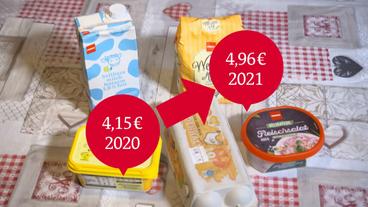 Bild: ARD Viele Lebensmittelpreise sind seit letztem Jahr angestiegen.