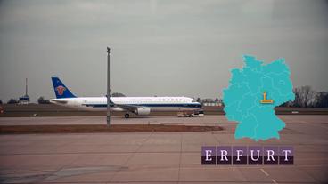 Bild: ARD Regionalflughafen in Erfurt.