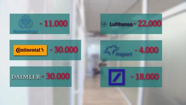 Bild: ARD Viele Firmen wollen Arbeitsplätze streichen.