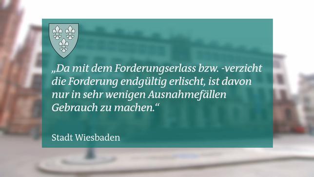 Bild: ARD Schriftliche Antwort der Stadt Wiesbaden auf die Plusminus-Anfrage.