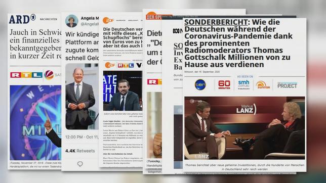 Bild: ARD Fake-Werbung mit Prominenten im Internet.