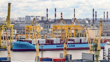 Bild: picture alliance / TASS / dpa/Peter Kovalev Containerschiff "Venta Maersk"