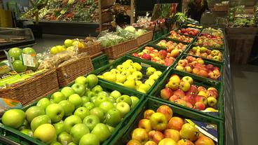 Bild: SR Äpfel im Supermarkt