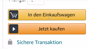 Die Buybox, der virtuelle Einkaufswagen, bei Amazon