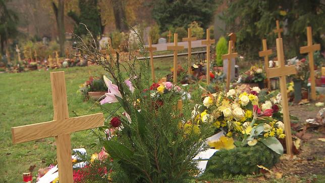 Bild: SWR Ein Friedhof mit Holzkreuzen