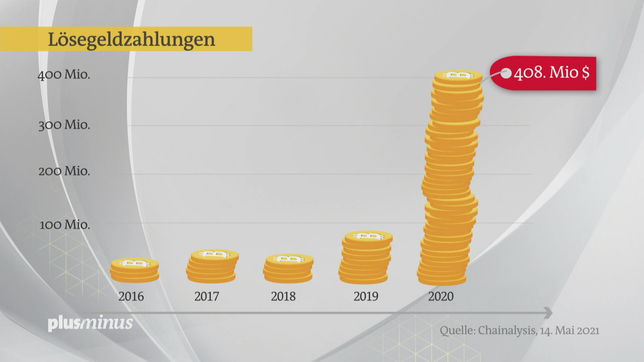 Bild: SWR Grafik: Schäden durch Hackerangriffe