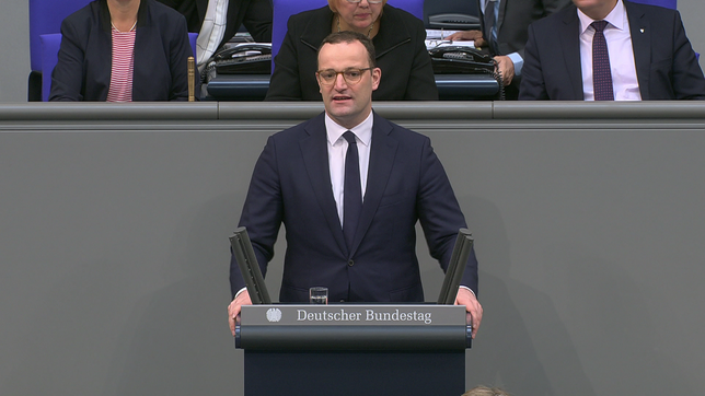 Bild: SWR Jens Spahn im Bundestag