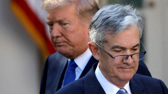 Jerome Powell und Donald Trump
