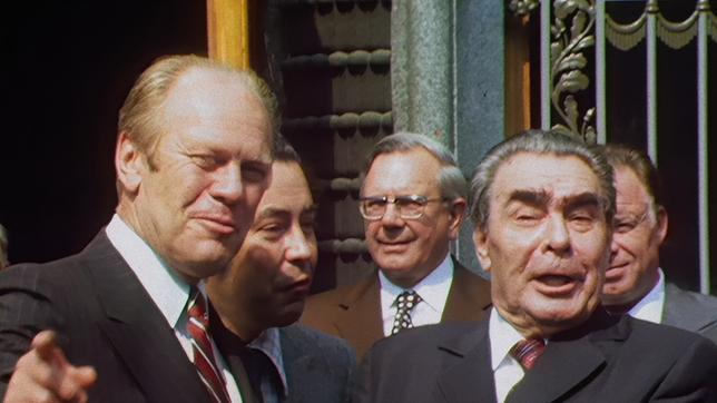 US-Präsident Gerald Ford und Leonid Breshnew, Staats- und Parteichef der UdSSR