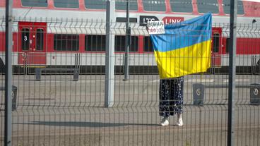 Zeichen der Solidarität mit der Ukaine finden sich in ganz Litauen.