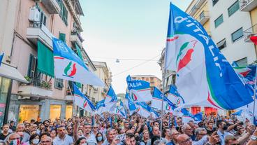 Rechte Demonstranten in Italien: Fratelli d'Italia