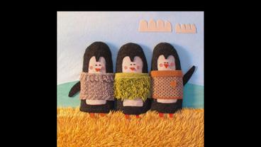 Martin Smatanas textile Version der Pinguin-Geschichte