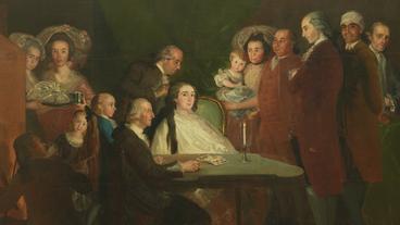 Bild: Fondazione Magnani-Rocca Ölbild einer Gesellschaft beim Kartenspiel