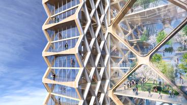Bild: Perkins und Will Holzhochhaus in Chicago