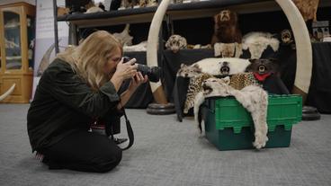 Bild: BR Eine Frau fotografiert Pelze