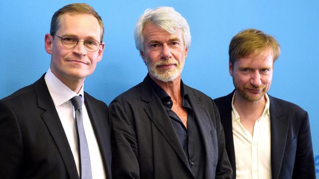 Bild: dpa/Rainer Jensen Michael Müller, Chris Dercon, Tim Renner