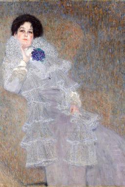 Bild: Kulturstiftung Sachsen-Anhalt - Kunstmuseum Moritzburg Halle (Saale) /Punctum / Bertram Kober Bildnis Marie Henneberg, 1901/1902, Öl auf Leinwand 140x140 cm
