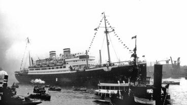 Der deutsche Luxusliner "St. Louis" im Juni 1939 im Hafen von Havanna.