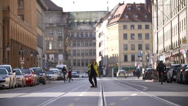 Bild: BR Kaum Verkehr in München