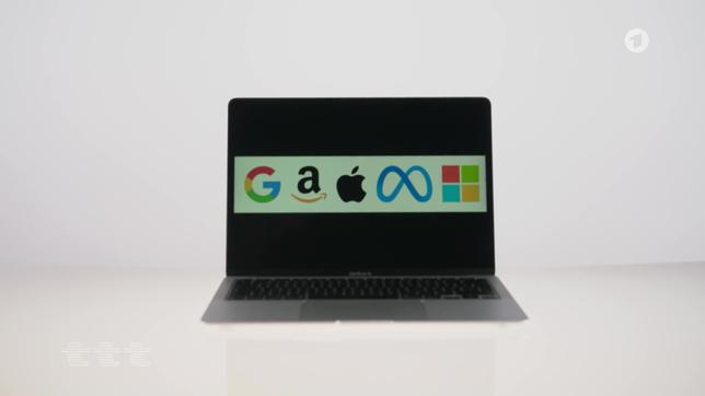 Laptop mit Logos