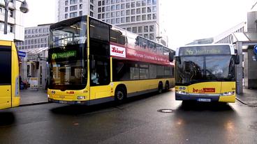 Bild: SWR Zwei Linienbusse in Berlin.