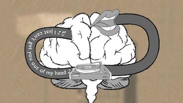 Comic: Musik wird im Gehirn in Dauerschleife abgespielt.