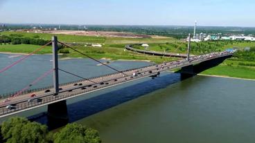 Bild: WDR Luftbild der Autobahnbrücke Leverkusen