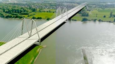 Grafik des geplanten Brückenneubaus in Leverkusen