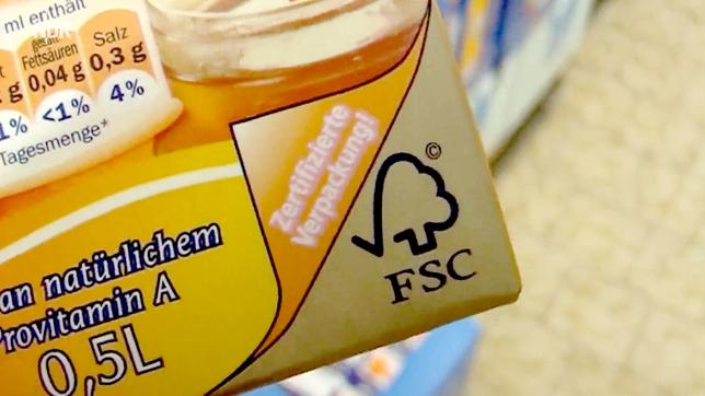 FSC-Siegl auf einer Papp-Verpackung