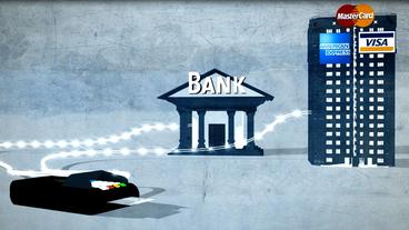 Bild: NDR EC-Karten per Kabel mit einem Bankhaus verbunden