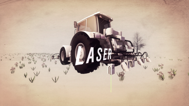 Bild: NDR Ein Trecker mit "Laser-Kanonen" fährt zur Unkrautbekämpfung aufs Feld.