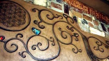 Wand mit Lehmputz