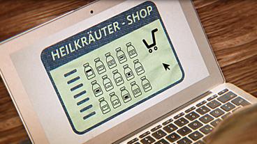 Bild: WDR Laptop, auf der Internetseite ist ein "Heilkräuter-Shop" zu sehen