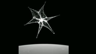 Bild: Surrey Space Center Netz im Weltall