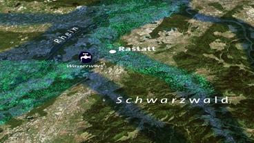 Bild: NDR Das PFC-belastete Grundwasser erreicht in zwei bis vier Jahren das Hauptwasserwerk von Rastatt.