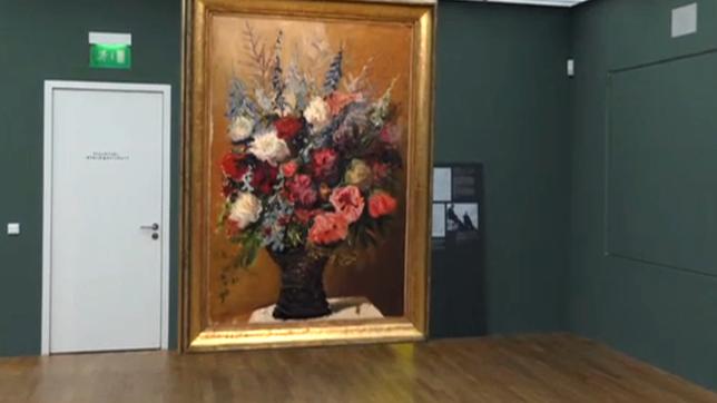 Das Gemälde "der Blumenstrauß" in der Ausstellung "Eigentum verpflichtet"