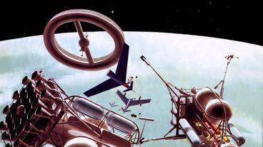 Bild: Chesley Bonestell Animation: Raumschiffe