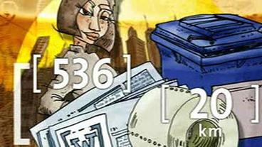 Bild: Murmann / BR Zeichentrick: Frau mit Zeitung und Klopapierrolle