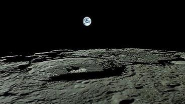 Aufnahme vom Mond der japanischen Sonde Kaguya