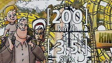 Bild: BR Eine Achterbahn beschleunigt in weniger als vier Sekunden auf 200 Km/h